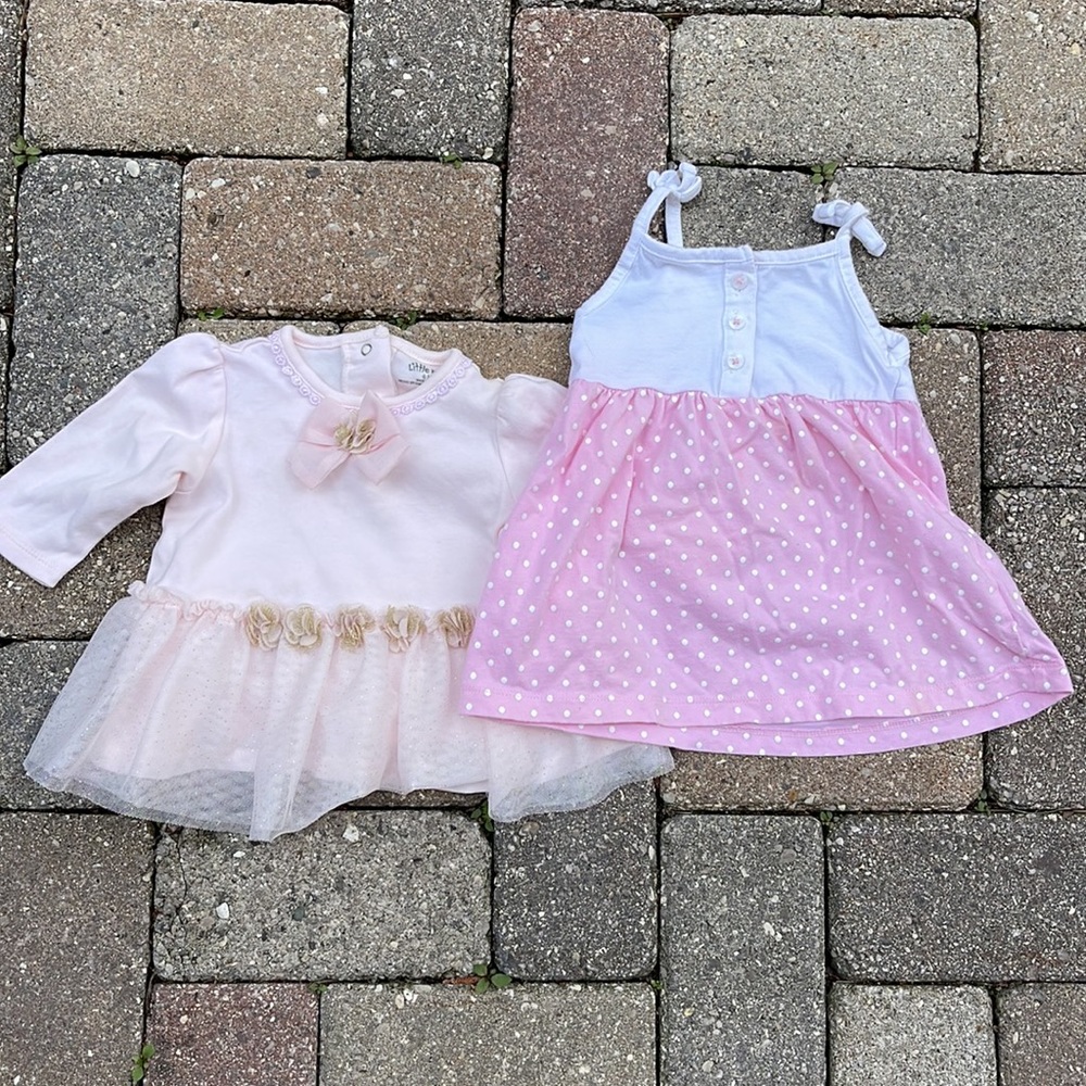Infant Girl Bundle Dress Lot (2) Carter’s Little Me Size 6 month
